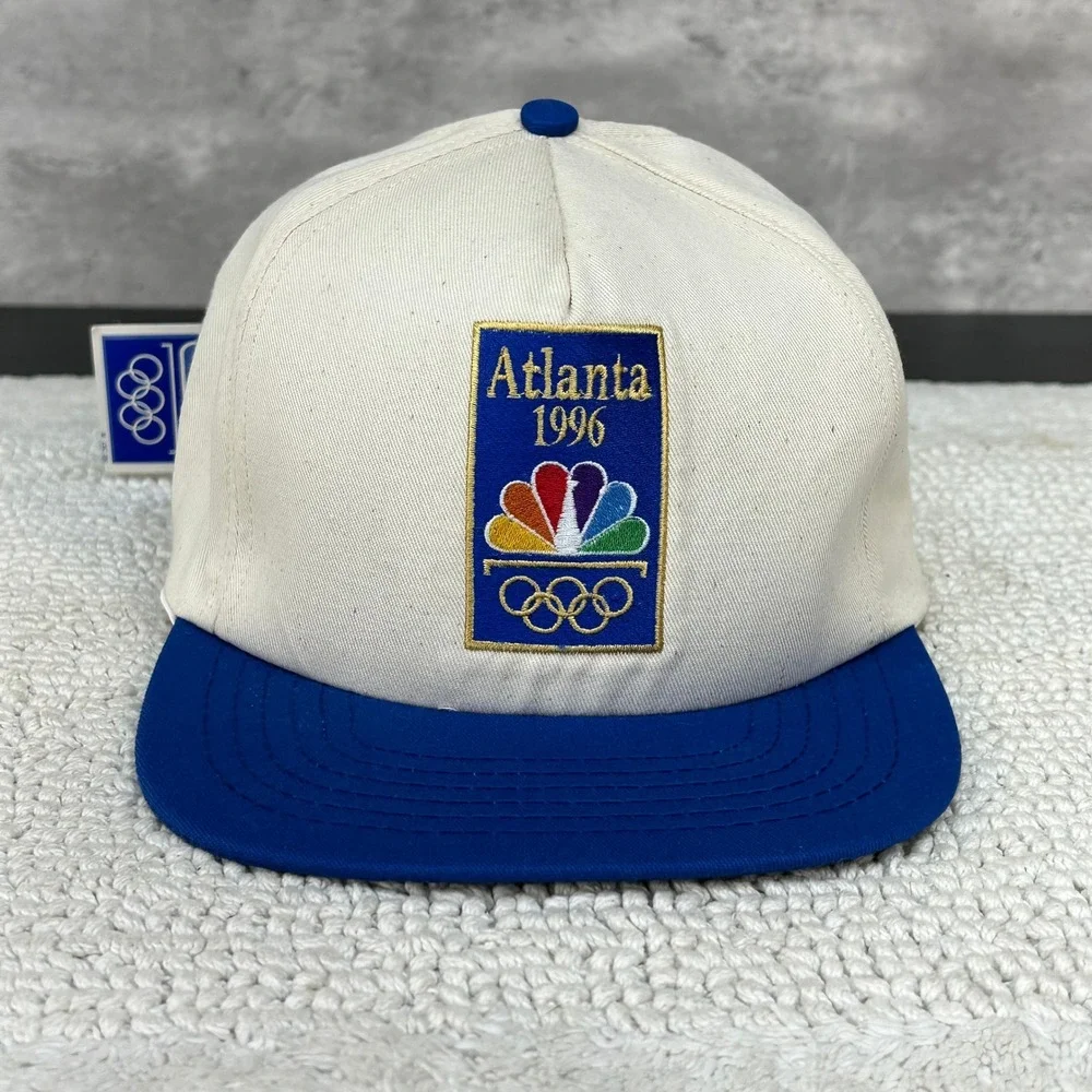 90s Vintage Atlanta Olympics Snapback Hat OSFA Deadstock Two Tone Embroidered